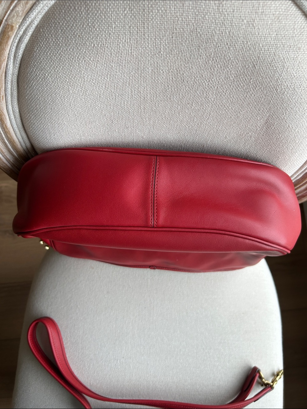 Coach Red Convertible Shoulder Bag with Gold Hardware - Picture 5 of 10